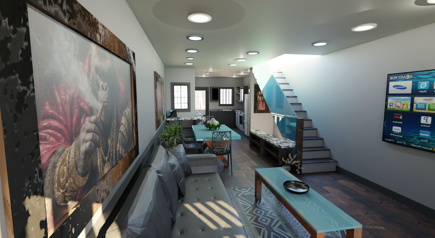 3D Res-Interior 3D Residential Interior Photorealistic Render